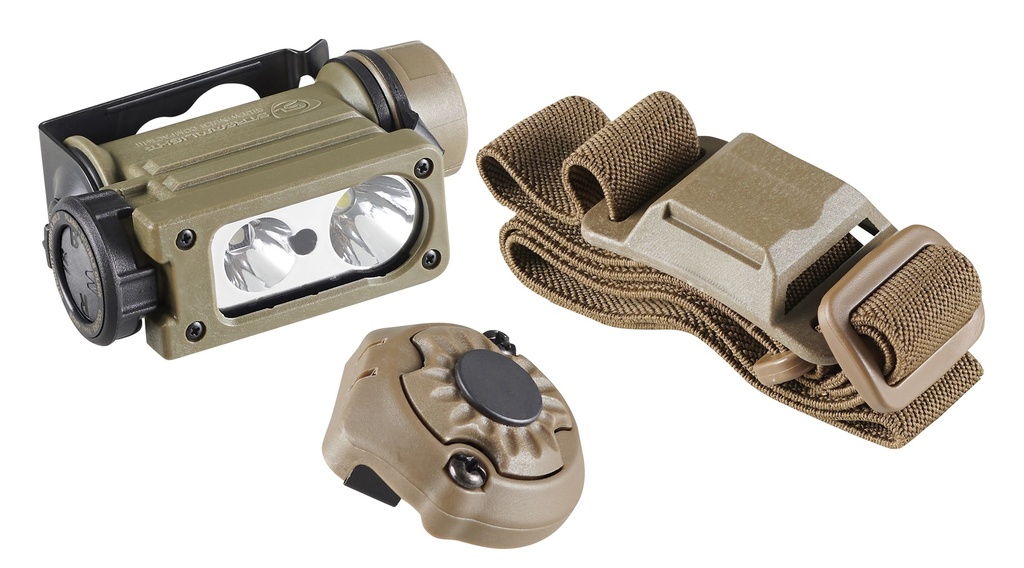 Streamlight Sidewinder Compact III Military Model - White, Red, Blue, IR LEDs - Includes E-mount, headstrap, (1) AA alkaline battery and (1) CR123A lithium battery - Box