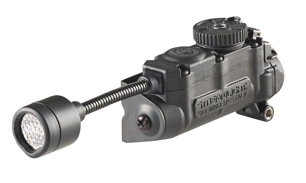 Streamlight Sidewinder Stalk - Includes Helmet Clip (attached to light), (1) CR123A & "AA" Alkaline battery - Mailer - Black
