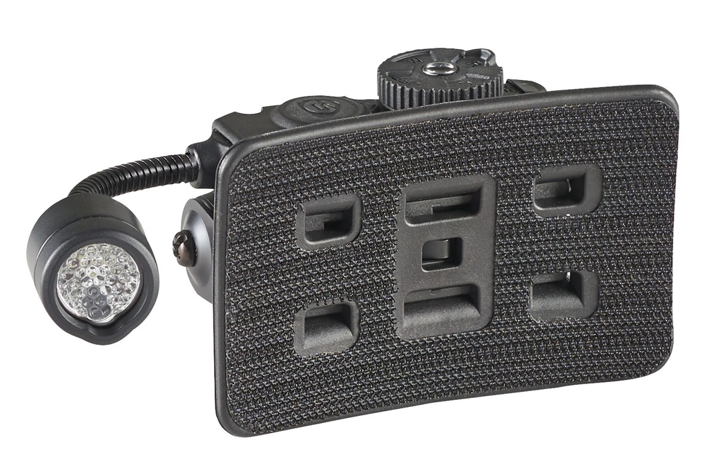 Streamlight Sidewinder Stalk - Includes Helmet Clip (attached to light), ARC Rail Assy, Arc Rail Mount, (1) CR123A & "AA" Alkaline battery - Mailer - Black