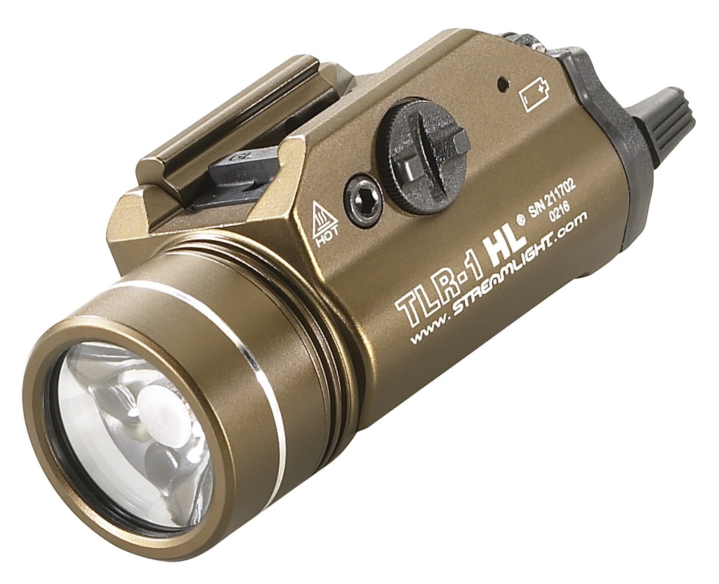 Streamlight TLR-1 HL - Includes Rail Locating Keys and lithium batteries - Box - Flat Dark Earth Brown