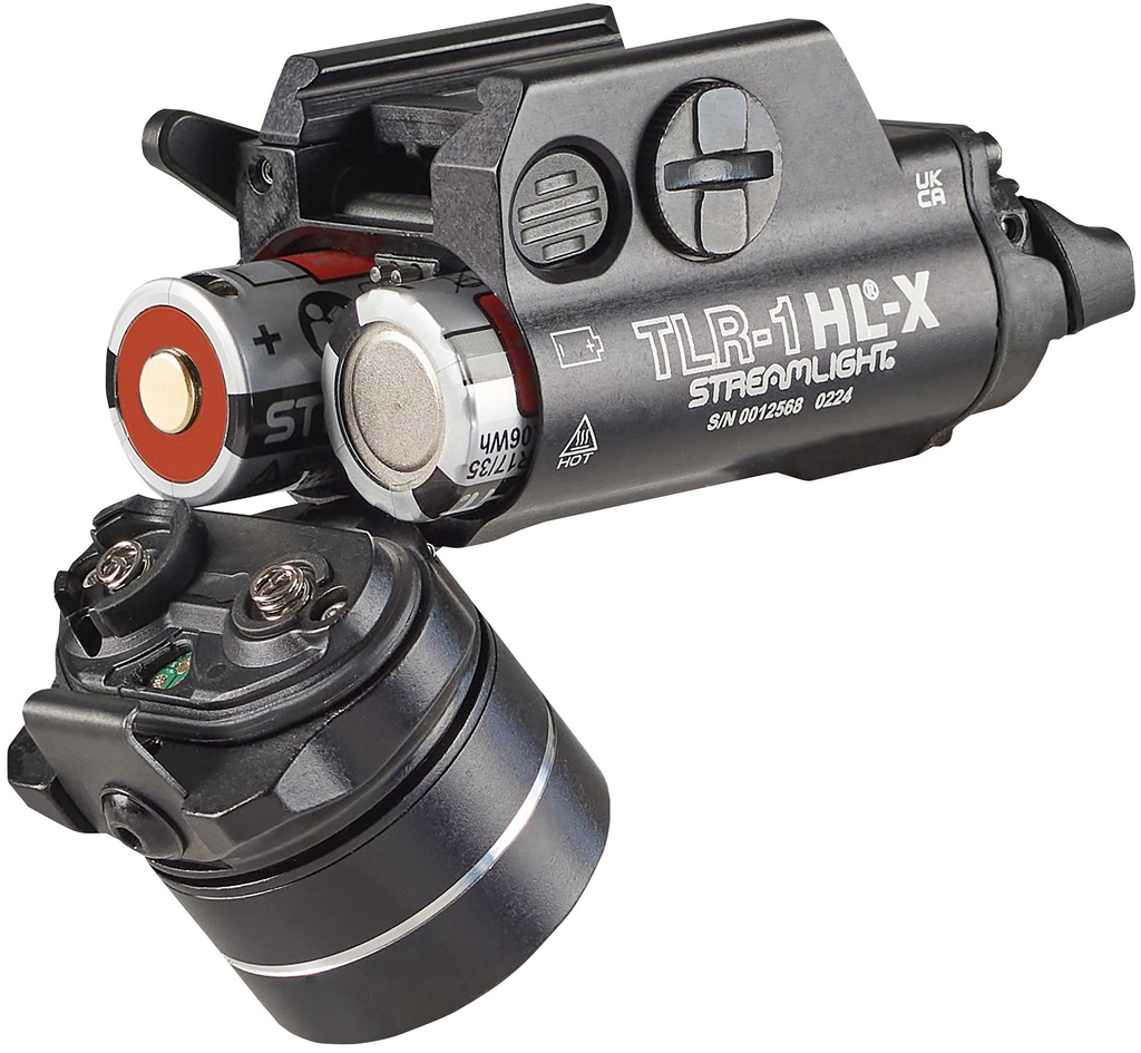 Streamlight TLR-1 HL-X - Includes rail locating keys and (2) CR123A lithium batteries - Black