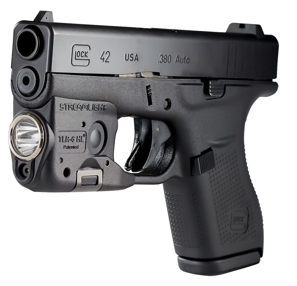 Streamlight TLR-6 HL (GLOCK® 42/43) White LED / Red Laser – Includes (3) SL-B2 batteries and charger – Black