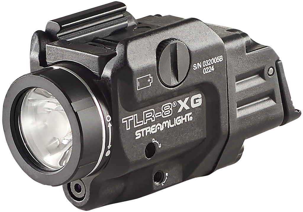 Streamlight TLR-8 X G - Includes high switch, low switch, CR123A lithium battery and key kit - Box