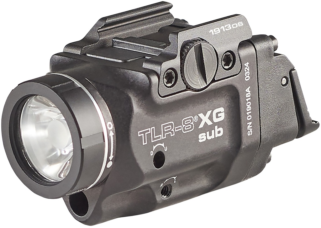 Streamlight TLR-8 X G sub (1913OS) - Includes mounting kit with keys, high/low paddle switches and CR123A lithium battery - Box