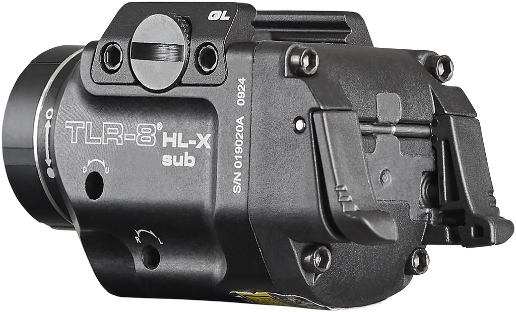 Streamlight TLR-8 HL-X sub USB (GLOCK® 43X/48 MOS | 43X/48 Rail) - Includes high and low switches, (1) SL-B9 rechargeable battery pack, USB-C cord, multi-tool and mounting kit with key - Box