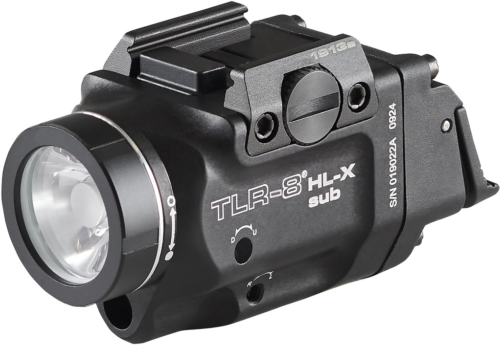 Streamlight TLR-8 HL-X sub USB (1913) - Includes high and low switches, (1) SL-B9 rechargeable battery pack, USB-C cord, multi-tool and mounting kit with keys - Box