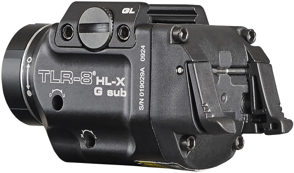 Streamlight TLR-8 HL-X G sub USB (GLOCK® 43X/48 MOS | 43X/48 Rail) - Includes high and low switches, (1) SL-B9 rechargeable battery pack, USB-C cord, multi-tool and mounting kit with key - Box