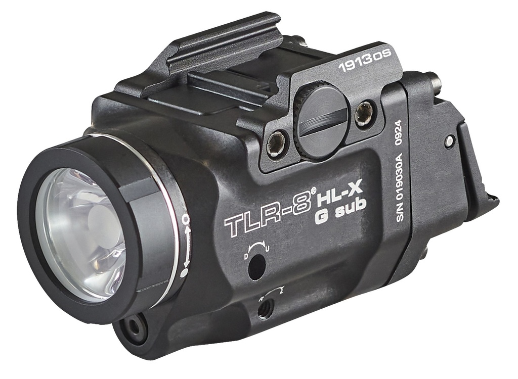 Streamlight TLR-8 HL-X G sub USB (1913OS) - Includes high and low switches, (1) SL-B9 rechargeable battery pack, USB-C cord, multi-tool and mounting kit with key - Box