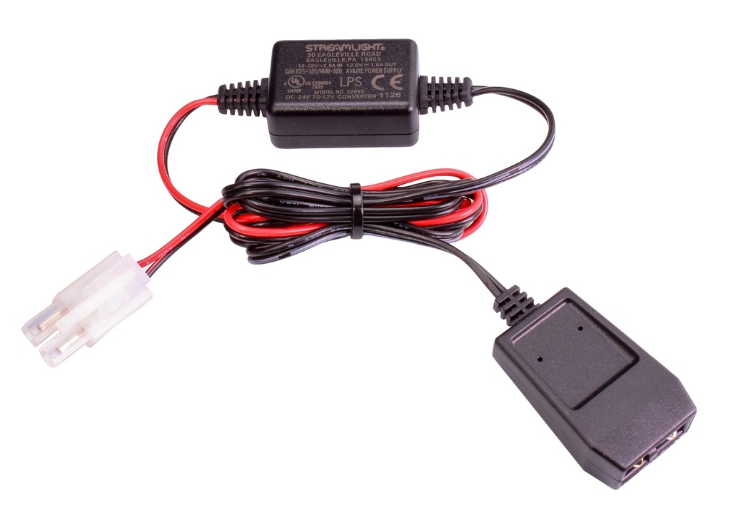 Streamlight 24 Volt Direct Wire to 12 Volt Charge Converter - Works with Stinger, Strion, SL, Survivor and Vulcan Series