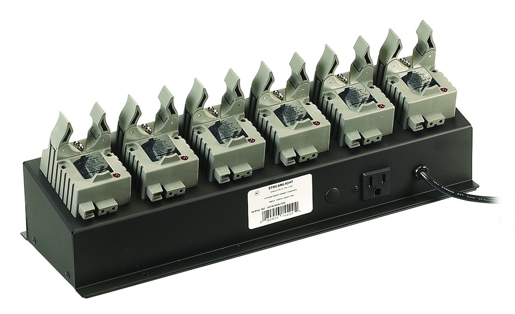 Streamlight 6-unit Bank Charger - 120V AC - Strion Series