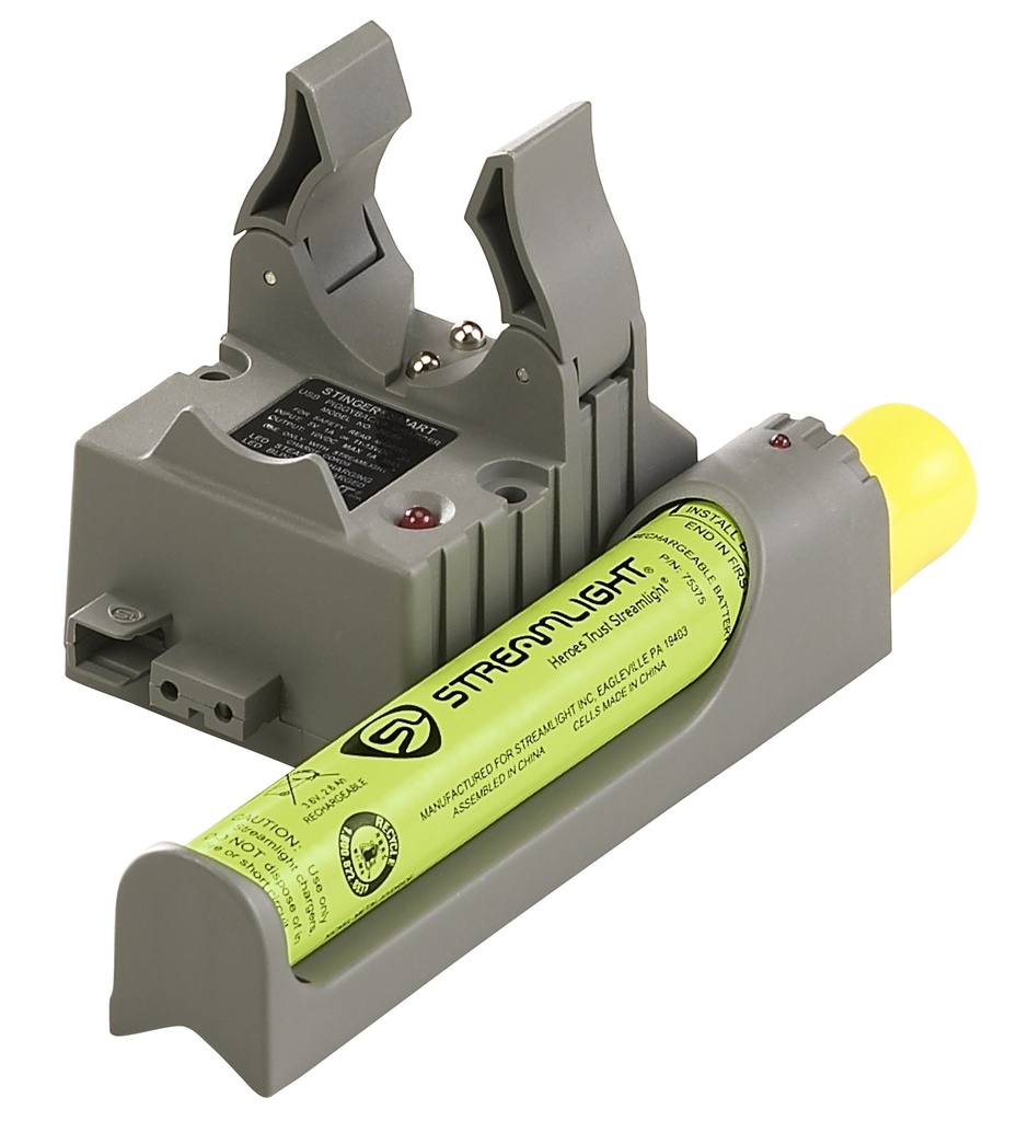 Streamlight PiggyBack Smart Charger Holder & Battery (Cord not included) - Stinger Series except UltraStinger, PolyStinger LED HAZ-LO, Stinger 2020