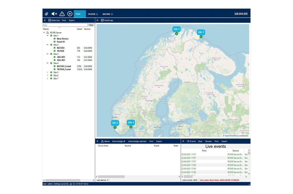 RCMS Remote Control and Monitoring