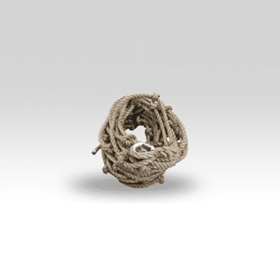 Billy Pugh Manila Knotted Escape Rope 1/4" with knots 5"
