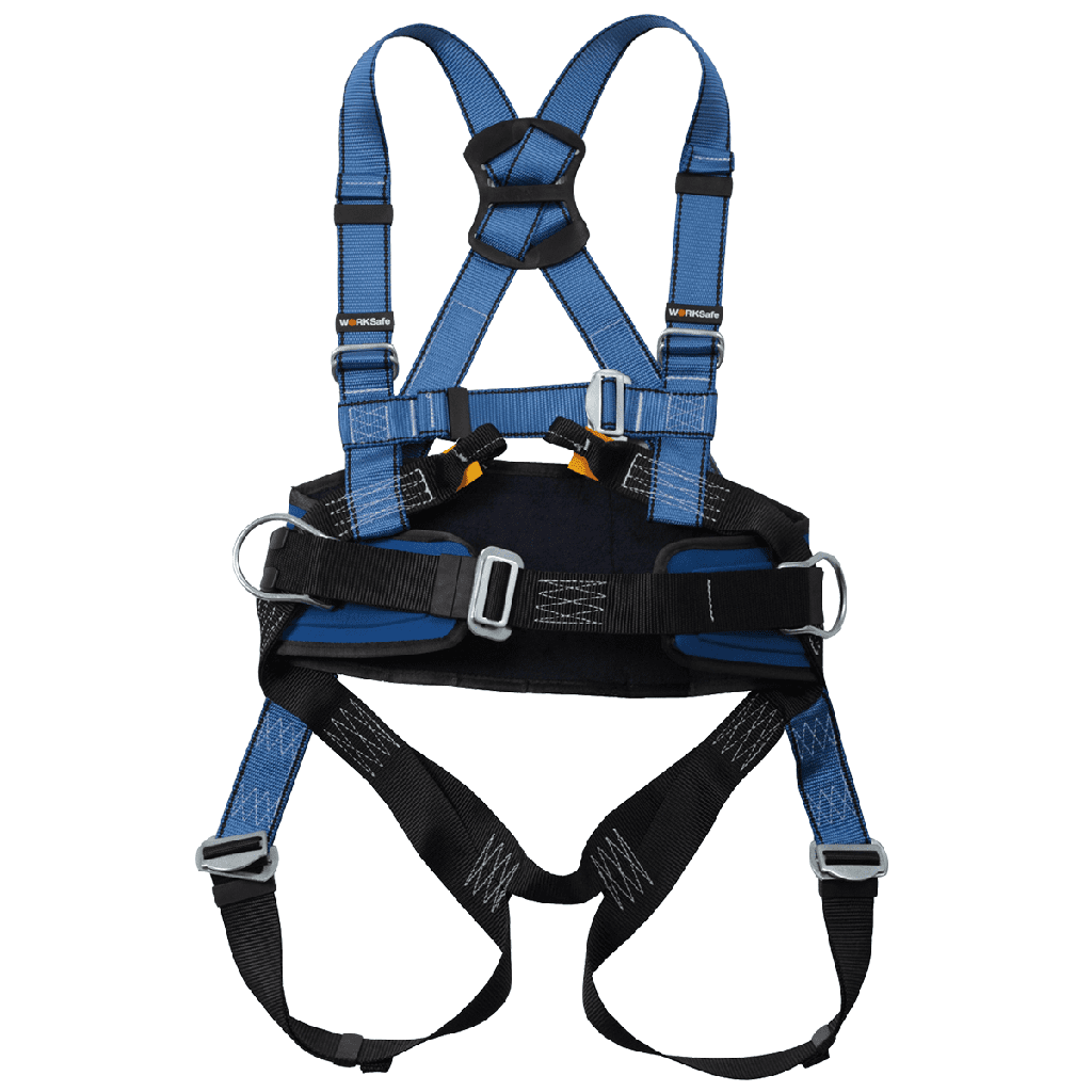 WORKSafe® WSFAB150 Full Body Harness with Front, Dorsal Anchorage Points, Work Positioning Belt, 2 Side D-Rings