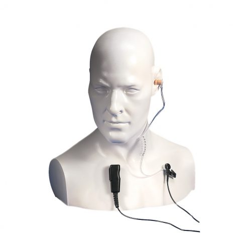 Entel Acoustic tube earpiece with tie clip microphone / PTT