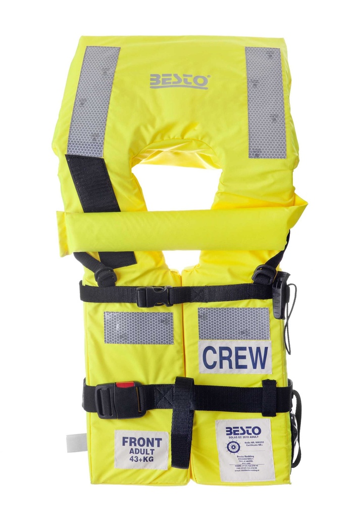 Besto Foam Lifejacket Solas 2010 AD CREW Yellow