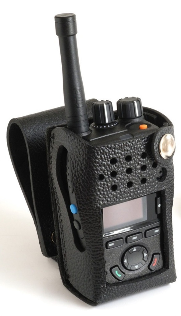 Entel Heavy duty black leather case & strap