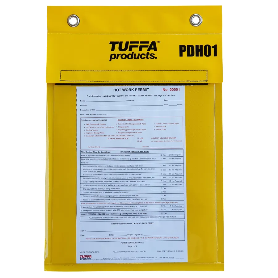 A4 Permit Document Holder Yellow